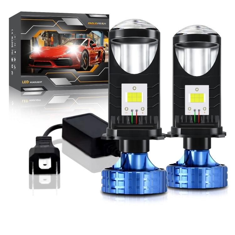 N4 1 paio di fari con lente LED bifocale mini H4 per auto, N4