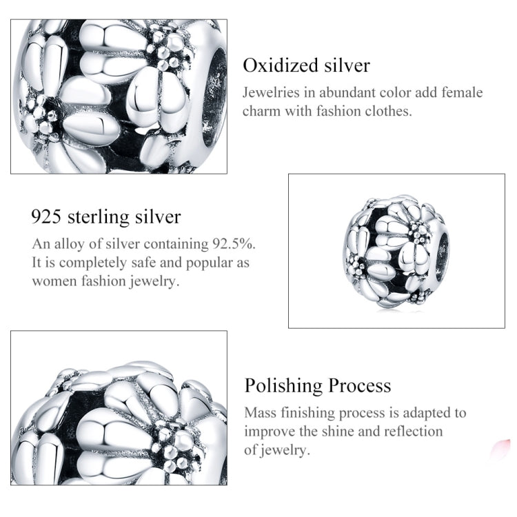 Accessori per collana braccialetto fai-da-te con perline semplici in argento sterling S925