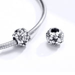 Accessori per collana braccialetto fai-da-te con perline semplici in argento sterling S925