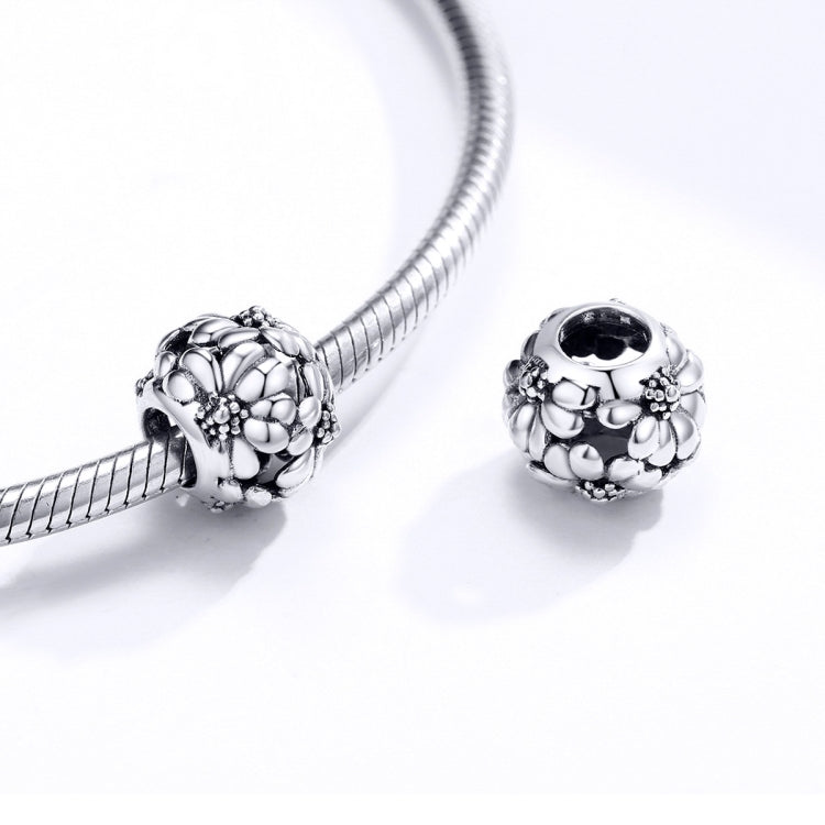 Accessori per collana braccialetto fai-da-te con perline semplici in argento sterling S925