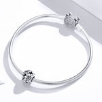 Accessori per collana braccialetto fai-da-te con perline semplici in argento sterling S925
