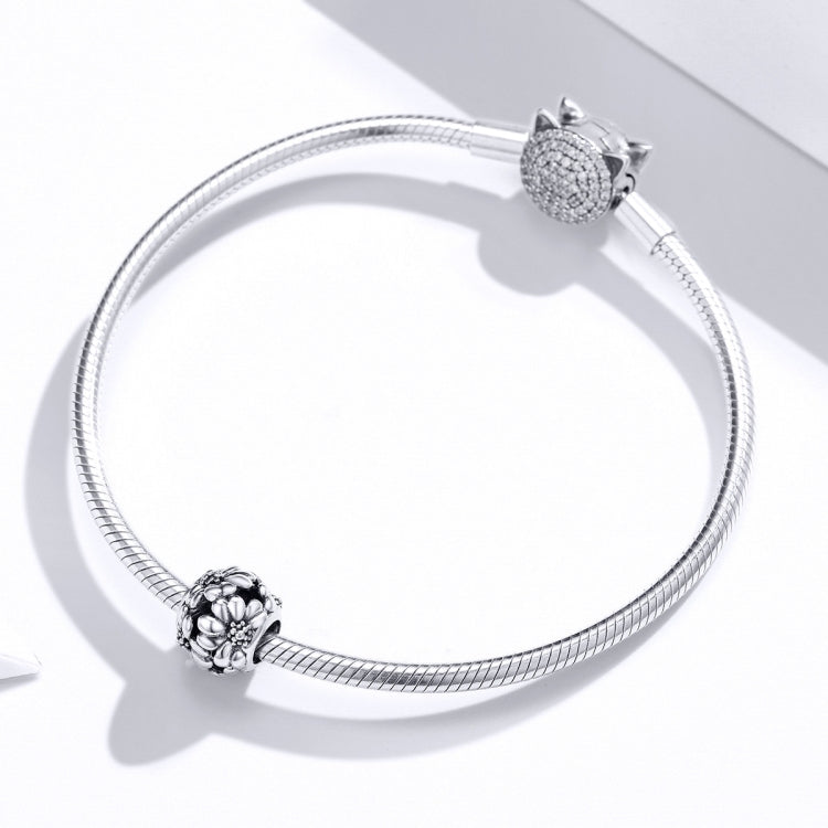 Accessori per collana braccialetto fai-da-te con perline semplici in argento sterling S925