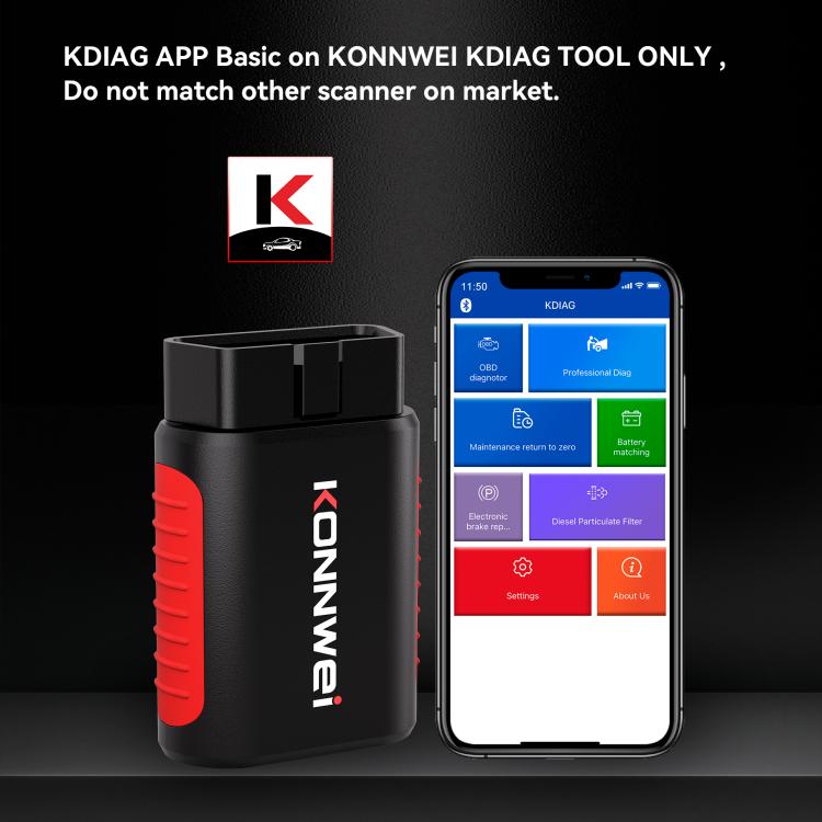 KONNWEI K DIAG Scanner diagnostico del sistema completo per auto OBDII, K DIAG