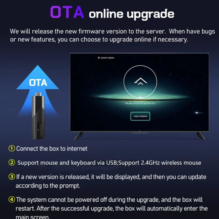 Android TV Stick Allwinner H618 2GB RAM 16GB ROM