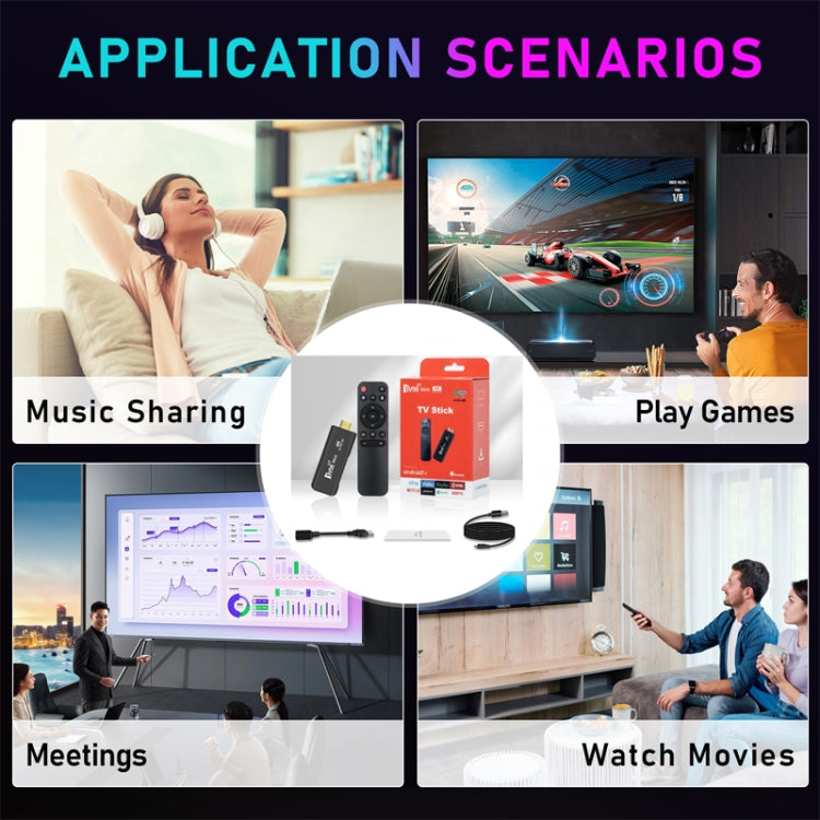 TV Stick Android 12 Rockchip 3228A Quad Core 4K 4GB RAM 32GB