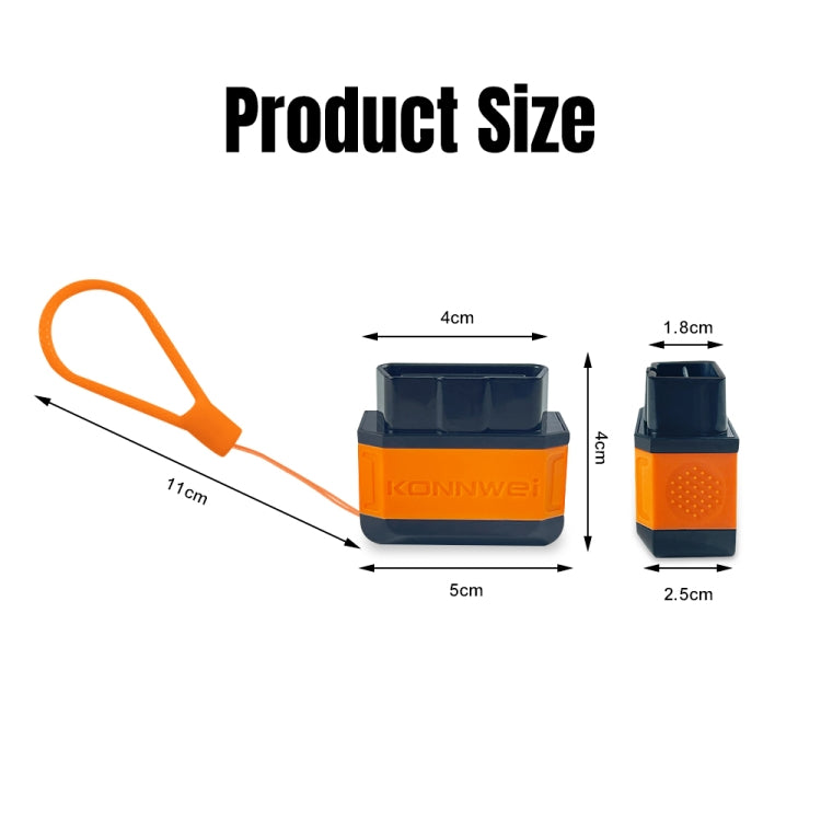 KONNWEI KW906 Bluetooth 5.0 Scanner OBD2 per auto Supporta Android e iOS, KW906