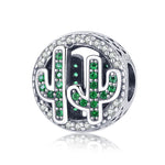 Ciondolo in argento sterling S925 Vigor Cactus Perline Bracciale fai da te Accessori per collane