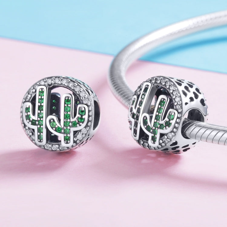 Ciondolo in argento sterling S925 Vigor Cactus Perline Bracciale fai da te Accessori per collane