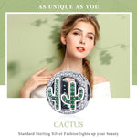 Ciondolo in argento sterling S925 Vigor Cactus Perline Bracciale fai da te Accessori per collane