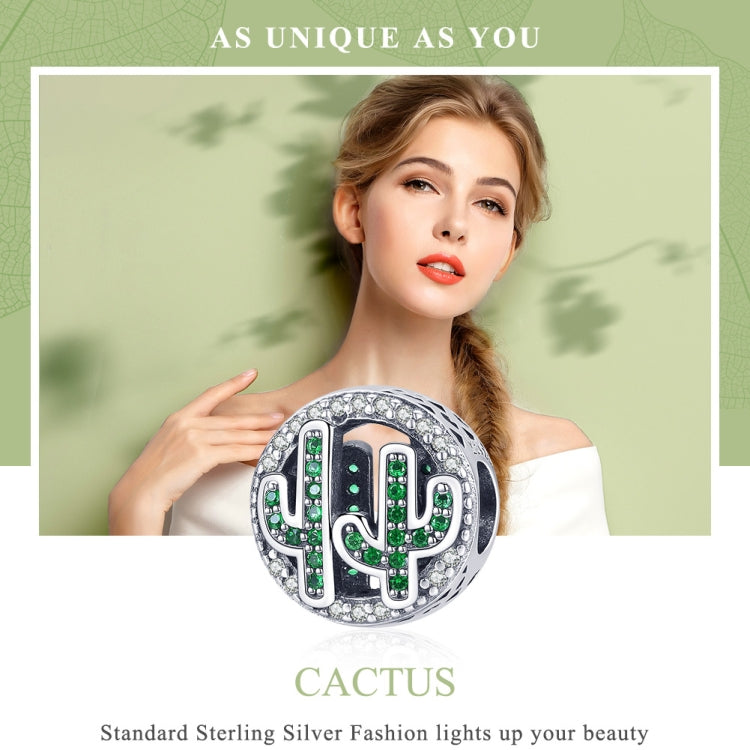 Ciondolo in argento sterling S925 Vigor Cactus Perline Bracciale fai da te Accessori per collane