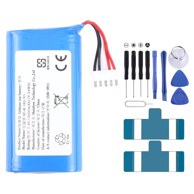 Battery Replacement, For Sony SRS-X3 SRS-XB2 SRS-XB20 2600mAh, For Sony SRS-X30/XB3/XB30/XB43 ID659 ID659B 5200mAh, For Sony SRS-X33 ST-03 2700mAh