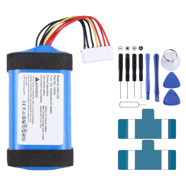 Battery Replacement, For Sony SRS-X3 SRS-XB2 SRS-XB20 2600mAh, For Sony SRS-X30/XB3/XB30/XB43 ID659 ID659B 5200mAh, For Sony SRS-X33 ST-03 2700mAh