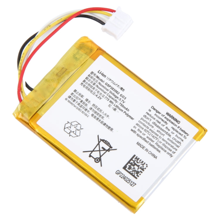 Battery Replacement, For JBL Go 3 GSP383562 G03 750mAh