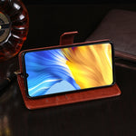 Custodia portafoglio in pelle effetto Crazy Horse per Xiaomi Redm