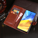 Custodia portafoglio in pelle effetto Crazy Horse per Xiaomi Redm