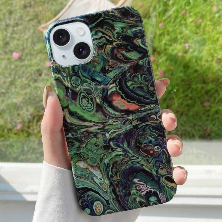 Custodia per telefono PC con verniciatura Water Stick, For iPhone 15 Plus, For iPhone 15
