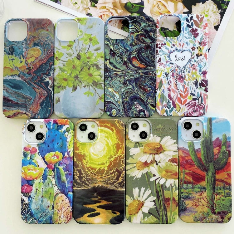 Custodia per telefono PC con verniciatura Water Stick, For iPhone 15 Plus, For iPhone 15