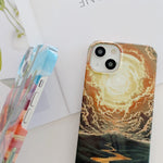 Custodia per telefono PC con verniciatura Water Stick, For iPhone 15 Plus, For iPhone 15