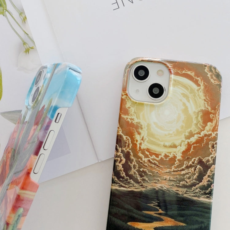 Custodia per telefono PC con verniciatura Water Stick, For iPhone 15 Plus, For iPhone 15