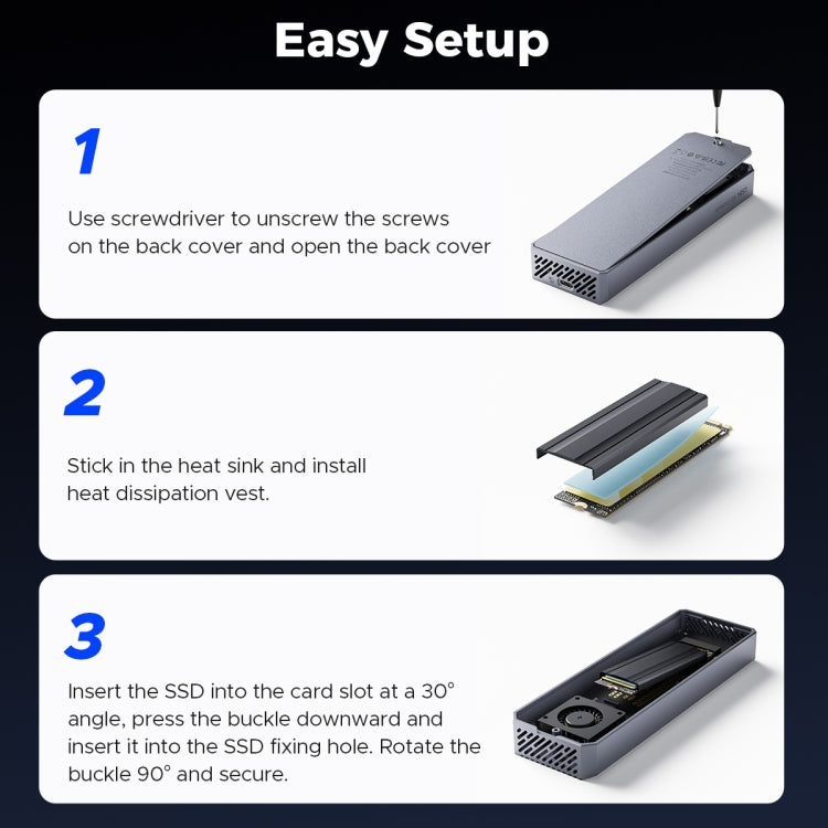 Custodia SSD ORICO CNM2-U4 USB4 M.2 NVMe da 40 Gbps, CNM2-U4