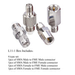 Set di adattatori 4 in 1 da SMA a FME, 4 in 1 SMA to FME
