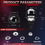 T01 1 paio di fari con lente LED bifocale per auto da 3 pollici, T01