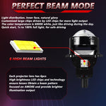 T01 1 paio di fari con lente LED bifocale per auto da 3 pollici, T01