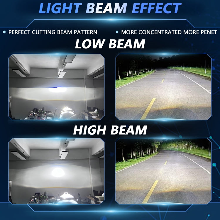 T02 1 paio di fari con lente LED bifocale per auto da 2,5 pollici, T02