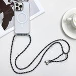 Custodia magnetica MagSafe per PC + telefono in TPU con cordino, For iPhone 16, For iPhone 15 Pro Max