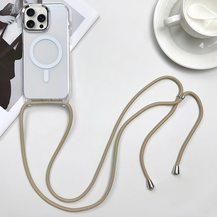 Custodia magnetica MagSafe per PC + telefono in TPU con cordino, For iPhone 15 Pro, For iPhone 15 Plus