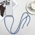 Custodia magnetica MagSafe per PC + telefono in TPU con cordino, For iPhone 15 Pro, For iPhone 15 Plus
