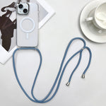 Custodia magnetica MagSafe per PC + telefono in TPU con cordino, For iPhone 15 Pro, For iPhone 15 Plus