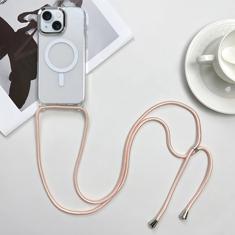 Custodia magnetica MagSafe per PC + telefono in TPU con cordino, For iPhone 15, For iPhone 14 Plus