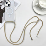 Custodia magnetica MagSafe per PC + telefono in TPU con cordino, For iPhone 15, For iPhone 14 Plus