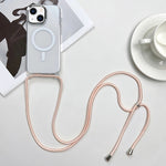 Custodia magnetica MagSafe per PC + telefono in TPU con cordino, For iPhone 15, For iPhone 14 Plus