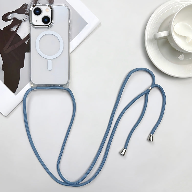 Custodia magnetica MagSafe per PC + telefono in TPU con cordino, For iPhone 15, For iPhone 14 Plus