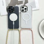 Custodia magnetica MagSafe per PC + telefono in TPU con cordino, For iPhone 15, For iPhone 14 Plus