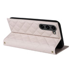 Custodia per telefono in pelle con ventosa rombica a tracolla, For Samsung Galaxy S23+ 5G, For Samsung Galaxy S23 5G, For Samsung Galaxy S20 FE, For Samsung Galaxy S22 Ultra 5G