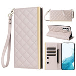 Custodia per telefono in pelle con ventosa rombica a tracolla, For Samsung Galaxy S22+ 5G, For Samsung Galaxy S22 5G, For Samsung Galaxy S21 FE 5G, For Samsung Galaxy S21 5G