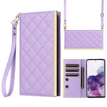 Custodia per telefono in pelle con ventosa rombica a tracolla, For Samsung Galaxy S21+ 5G, For Samsung Galaxy S21 Ultra 5G, For Samsung Galaxy S20 Ultra, For Samsung Galaxy S20
