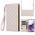 Custodia per telefono in pelle con ventosa rombica a tracolla, For Samsung Galaxy S20+, For Samsung Galaxy S10e, For Samsung Galaxy S10+, For Samsung Galaxy S10