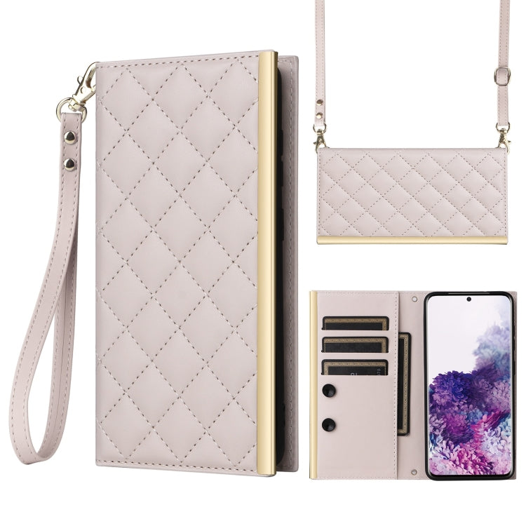 Custodia per telefono in pelle con ventosa rombica a tracolla, For Samsung Galaxy S20+, For Samsung Galaxy S10e, For Samsung Galaxy S10+, For Samsung Galaxy S10