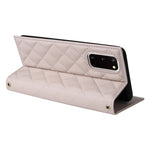 Custodia per telefono in pelle con ventosa rombica a tracolla, For Samsung Galaxy S20+, For Samsung Galaxy S10e, For Samsung Galaxy S10+, For Samsung Galaxy S10