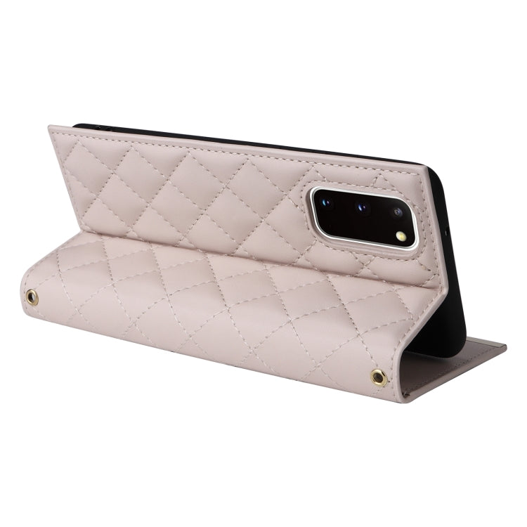 Custodia per telefono in pelle con ventosa rombica a tracolla, For Samsung Galaxy S20+, For Samsung Galaxy S10e, For Samsung Galaxy S10+, For Samsung Galaxy S10
