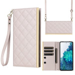 Custodia per telefono in pelle con ventosa rombica a tracolla, For Samsung Galaxy S23+ 5G, For Samsung Galaxy S23 5G, For Samsung Galaxy S20 FE, For Samsung Galaxy S22 Ultra 5G