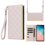 Custodia per telefono in pelle con ventosa rombica a tracolla, For Samsung Galaxy S20+, For Samsung Galaxy S10e, For Samsung Galaxy S10+, For Samsung Galaxy S10