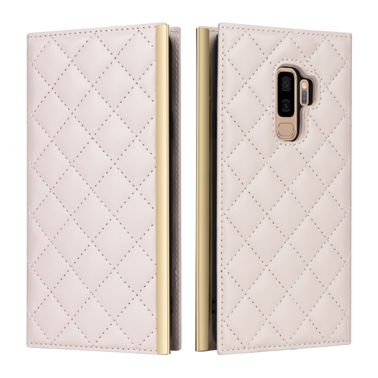 Custodia per telefono in pelle con ventosa rombica a tracolla, For Samsung Galaxy S9+, For Samsung Galaxy S9