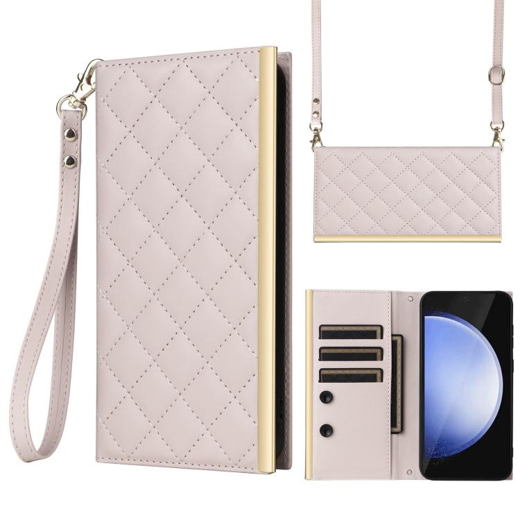 Custodia per telefono in pelle con ventosa rombica a tracolla, For Samsung Galaxy S26+ 5G, For Samsung Galaxy S26 Ultra 5G, For Samsung Galaxy S26 5G, For Samsung Galaxy S25 FE 5G