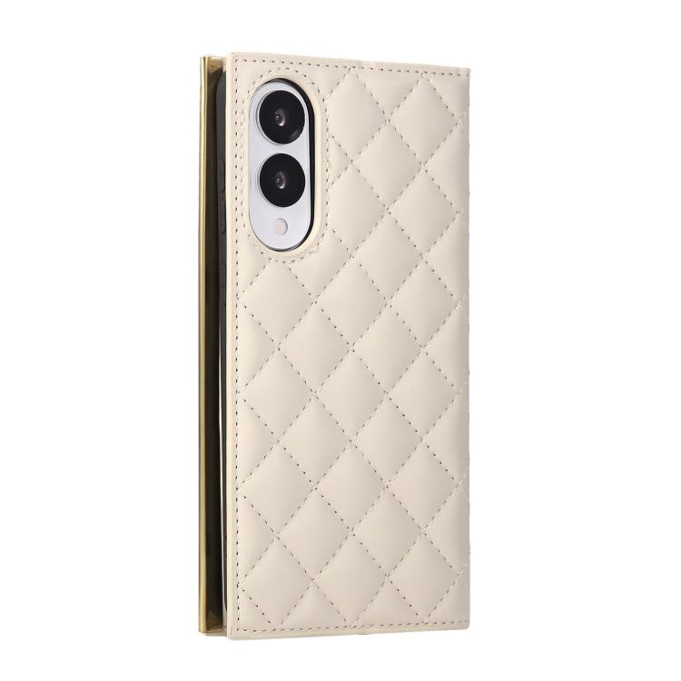 Custodia per telefono in pelle con ventosa rombica a tracolla, For Samsung Galaxy S25 Edge 5G, For Samsung Galaxy S24 / S25 5G, For Samsung Galaxy S24+ / S25+ 5G, For Samsung Galaxy S25 Ultra 5G