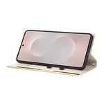 Custodia per telefono in pelle con ventosa rombica a tracolla, For Samsung Galaxy S25 Edge 5G, For Samsung Galaxy S24 / S25 5G, For Samsung Galaxy S24+ / S25+ 5G, For Samsung Galaxy S25 Ultra 5G